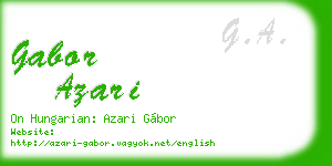 gabor azari business card